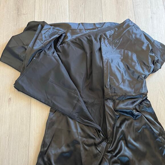 Missacc Women’s Black Off Shoulder Jumpsuit Sz 16 - Picture 4 of 6